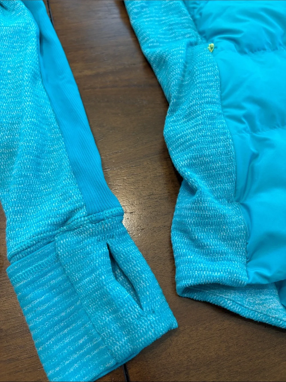 lululemon athletica Teal Hooded Hybrid Puffer Jacket